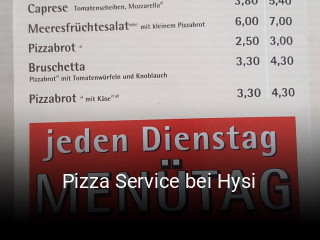 Pizza Service bei Hysi bestellen