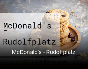 McDonald's - Rudolfplatz essen bestellen