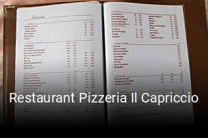 Restaurant Pizzeria Il Capriccio bestellen