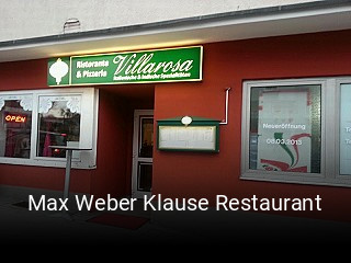 Max Weber Klause Restaurant bestellen