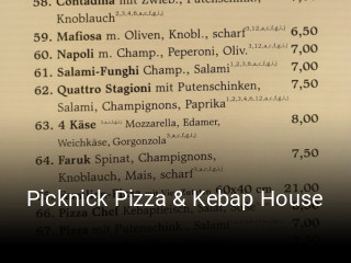Picknick Pizza & Kebap House bestellen