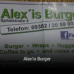 Alex'is Burger online delivery