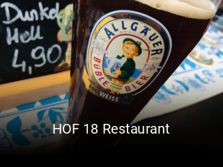 HOF 18 Restaurant online bestellen