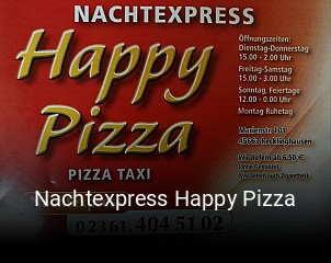 Nachtexpress Happy Pizza essen bestellen