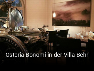 Osteria Bonomi in der Villa Behr essen bestellen