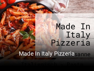 Made In Italy Pizzeria bestellen