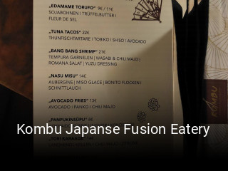 Kombu Japanse Fusion Eatery online bestellen