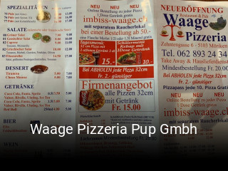 Waage Pizzeria Pup Gmbh online bestellen