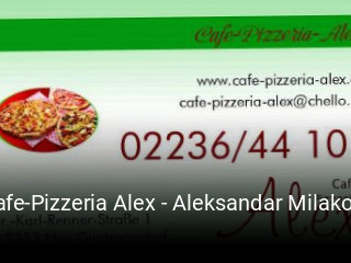Cafe-Pizzeria Alex - Aleksandar Milakovic bestellen