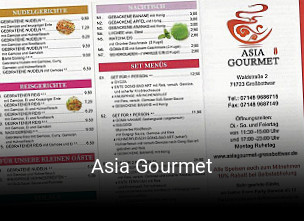 Asia Gourmet essen bestellen