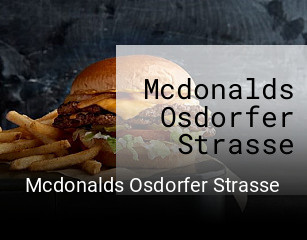 Mcdonalds Osdorfer Strasse essen bestellen